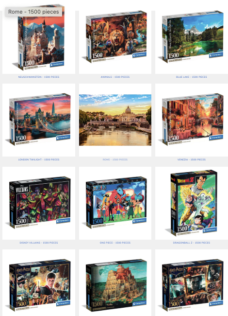 Puzzle Assortment 1500 pc