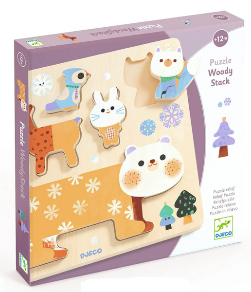 Woody Stack Wooden Puzzle 7pc