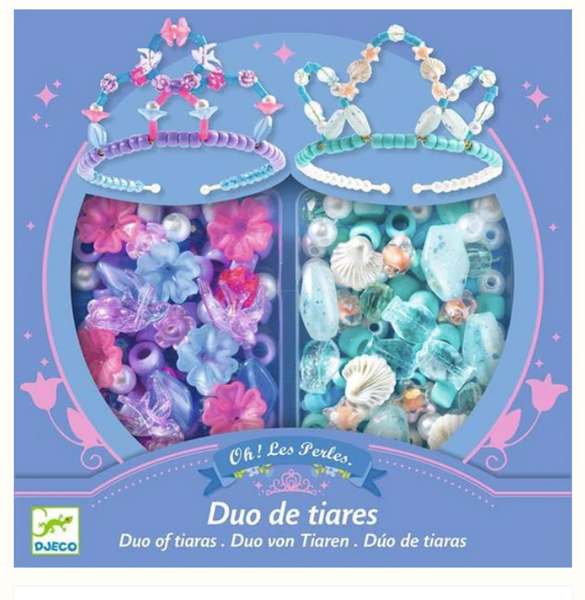 Duo Bead Tiaras Blue