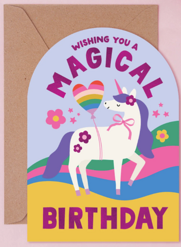 Unicorn Rainbow Birthday Card