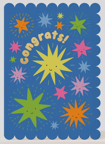 Congratulations Fireworks Card