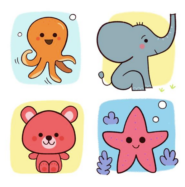 Step by step Babies & Co Draw