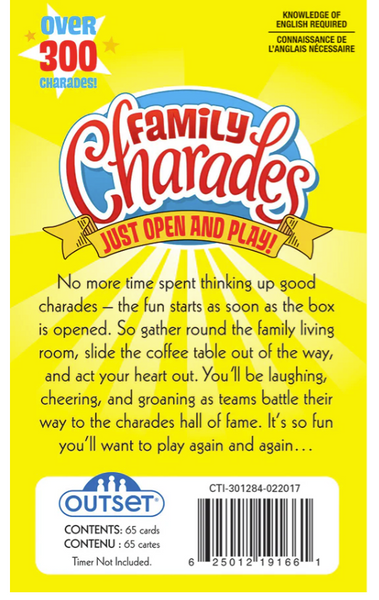 Family Charades Card Game
