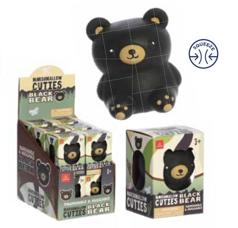 Marshmallow Black Bear Squeeze