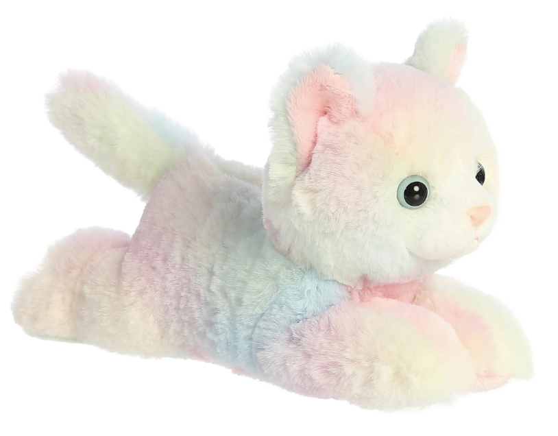 8" Rainbow Kitten