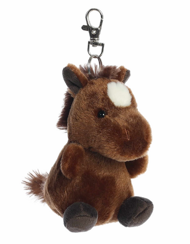 4" Clip-On Truffle Brown Horse