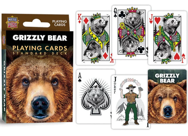 Grizzly Bear Playing Cards