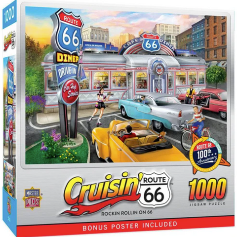Cruisin' Route 66 1000 Pc