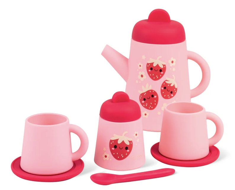 Silicone Tea Set - Strawberry Patch