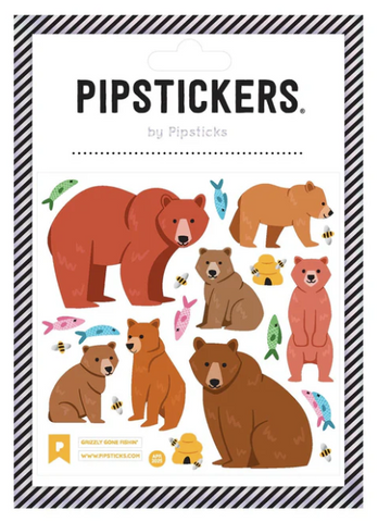 Grizzly Gone Fishin Stickers
