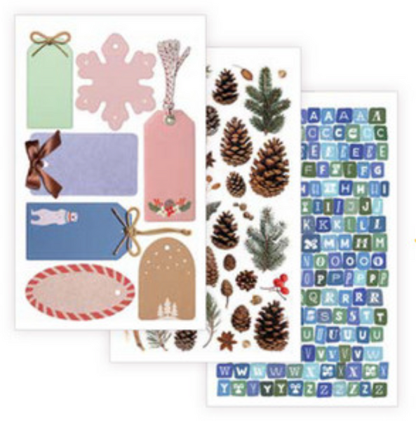 Winter Whimsy Junk Journal Sticker Bk