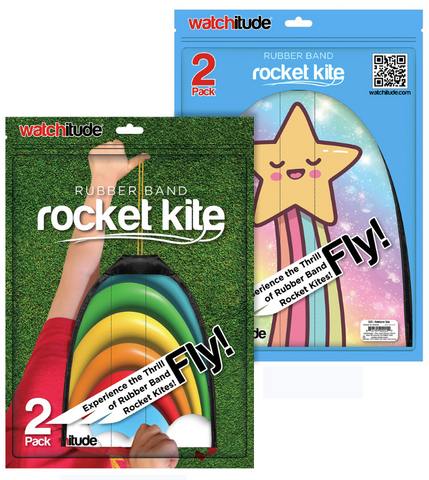 Rubber Band Rocket Kite 2pk Assorted