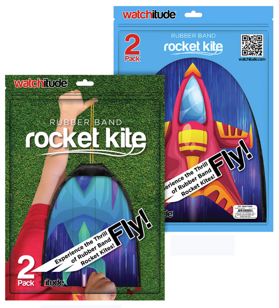 Rubber Band Rocket Kite 2pk Assorted