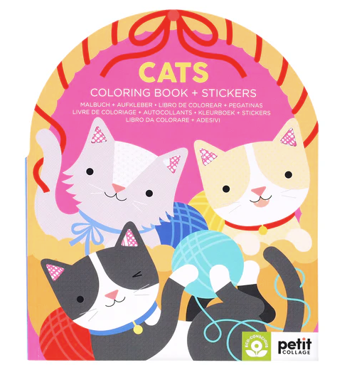 Coloring Book + Stickers Cats