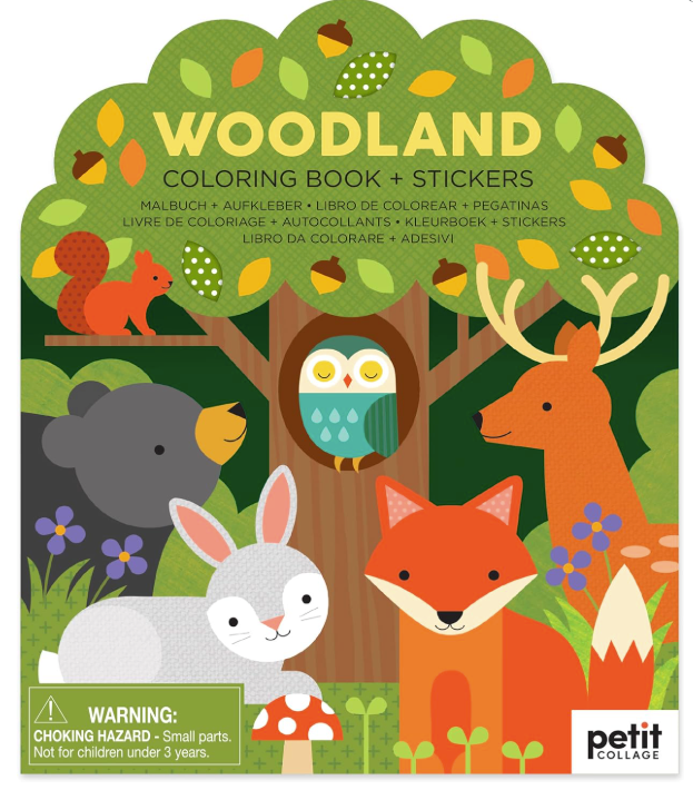Coloring Book + Stickers Woodland