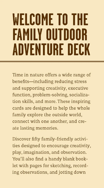 Family Outdoor Adventure Deck
