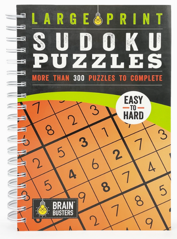Large Print Sudoku Puzzles Orange