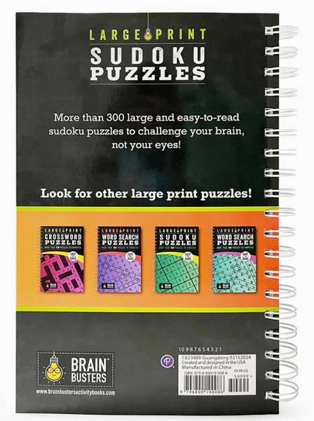 Large Print Sudoku Puzzles Orange
