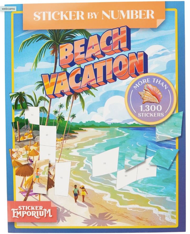 Sticker by Number Beach Vacation