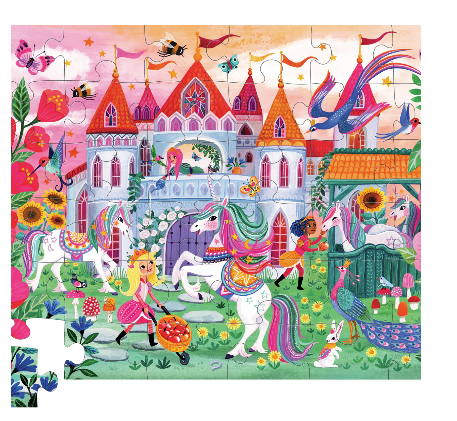 36pc Shaped Box Puzzle/Unicorn Castle