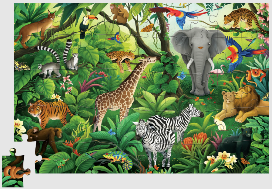 50pc Holographic/Jungle Paradise