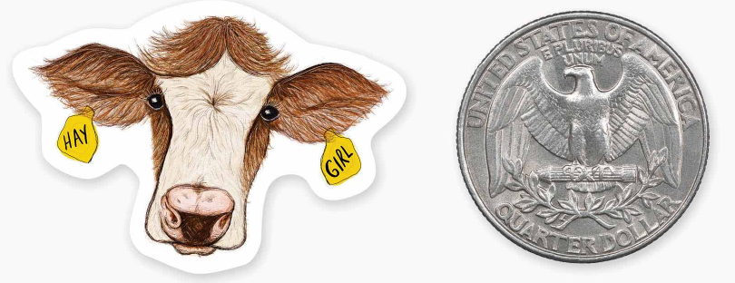 Hay Girl - Mini Sticker
