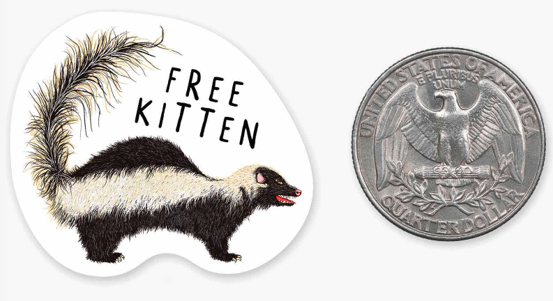 Free Kitten - Mini Sticker