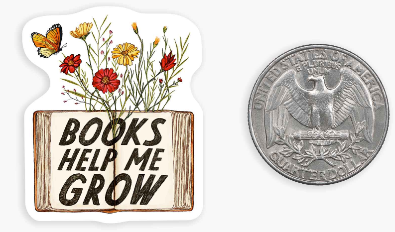 Books Help Me Grow - Mini Sticker