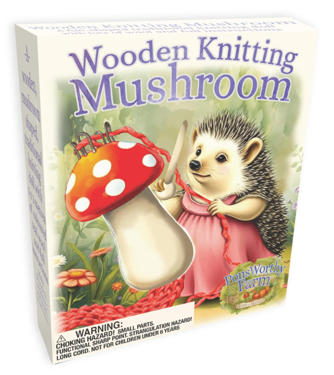 Wooden Knitting Mushroom