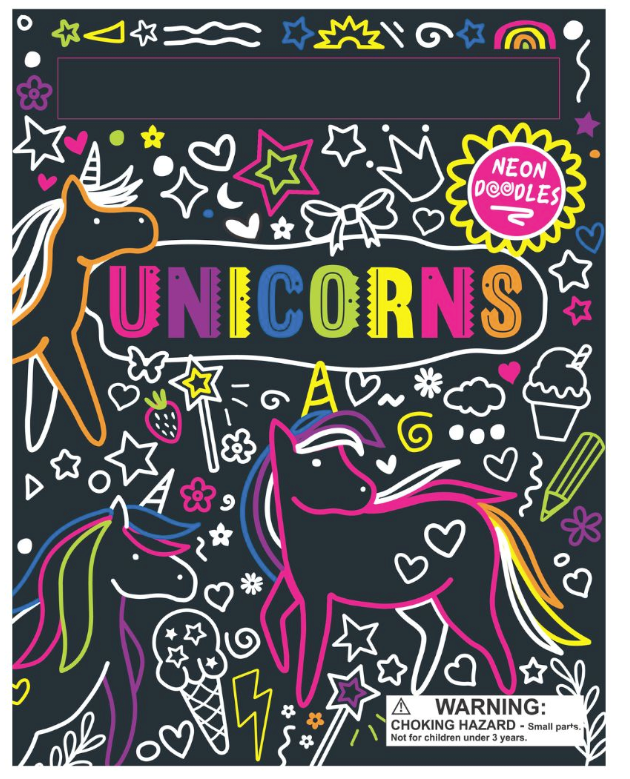 Neon Doodles – Unicorns