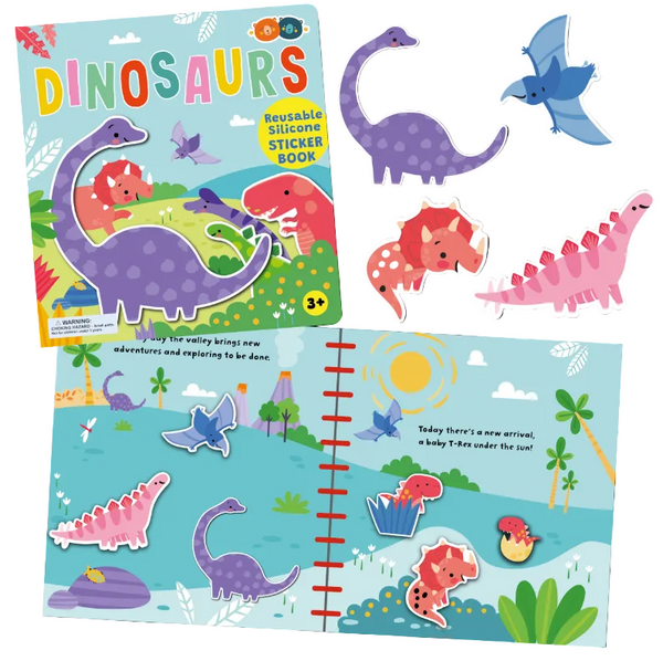 Silicone Sticker Book – Dinosaurs