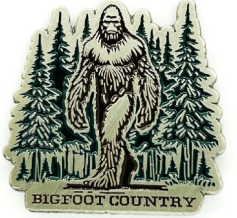 Bigfoot Country Trees Pin