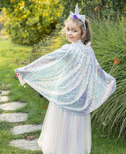 Unicorn Sparkle Cape and Headband 4-6