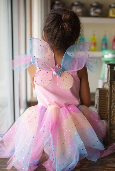 Rainbow Fairy Dress & Wings 5-6