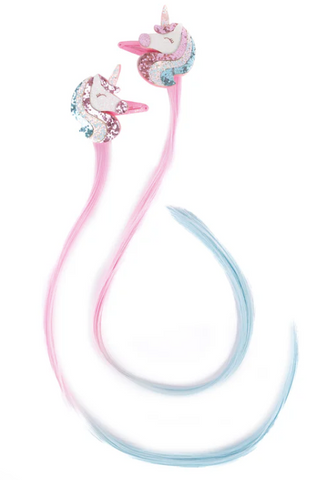 Pretty Pastel Unicorn Hair Extension Clips