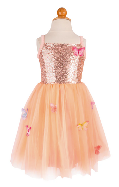 Butterfly Bliss Dress Peach 3-4