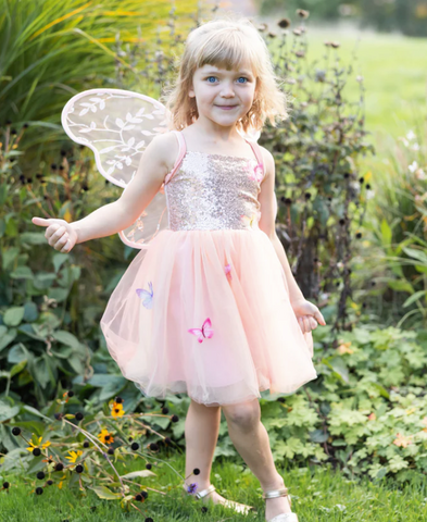 Butterfly Bliss Dress Peach 3-4