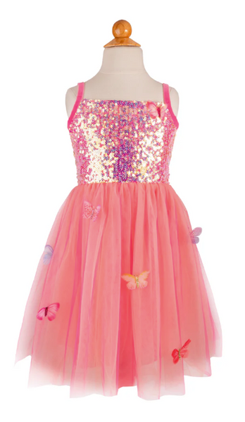 Butterfly Bliss Dress Hot Pink 3-4
