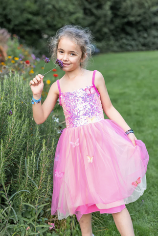 Butterfly Bliss Dress Hot Pink 3-4