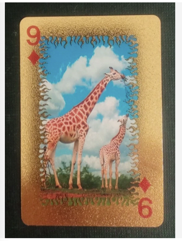 Giraffe Foil Mini Playing Card