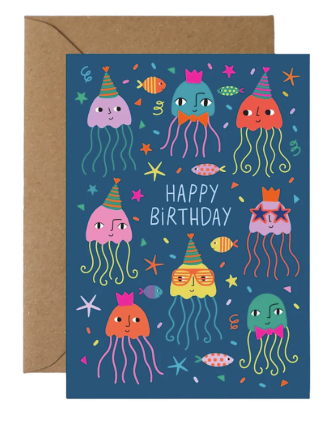 Party Jellyfish Birthday Card