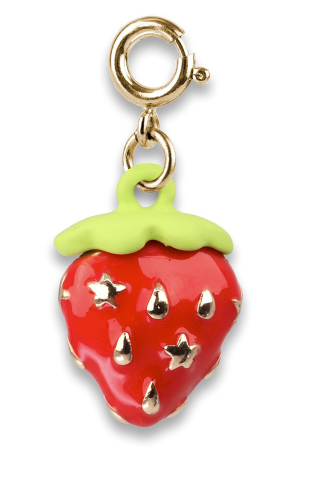 Gold Strawberry Charm