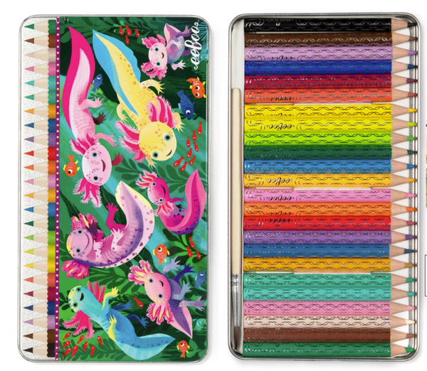Axolotl 24 Mini Watercolor Pencils Tin