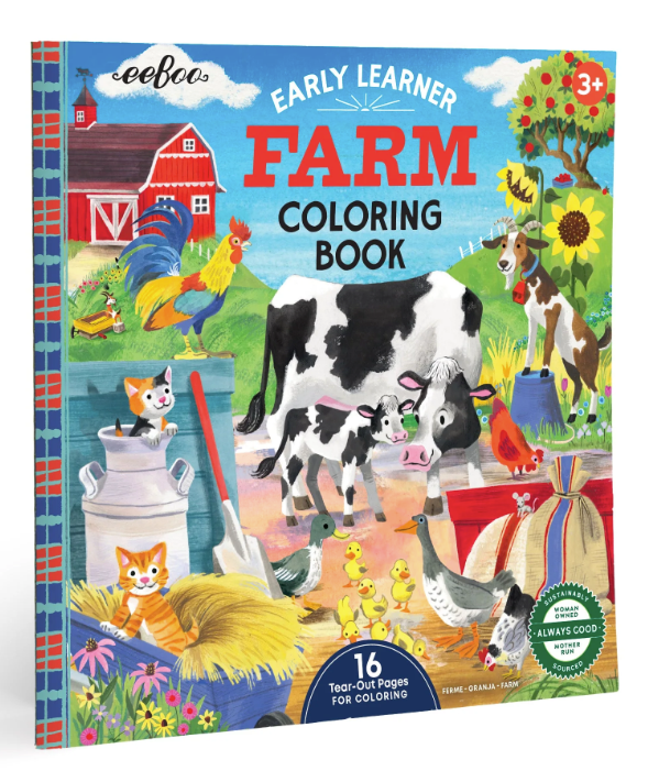 Square Coloring Book-Farm