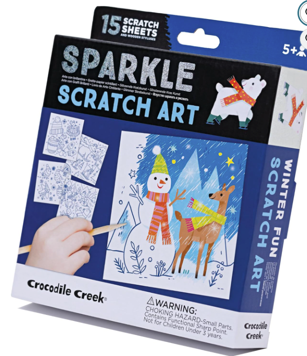 Sparkle Scratch Art Winter Fun