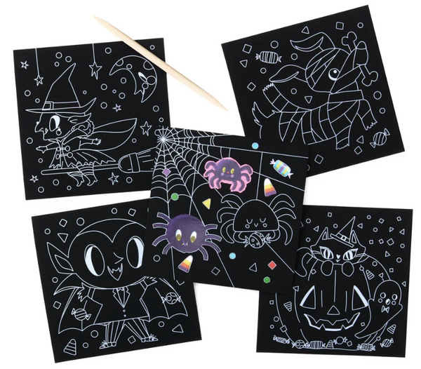 Sparkle Scratch Art Spider