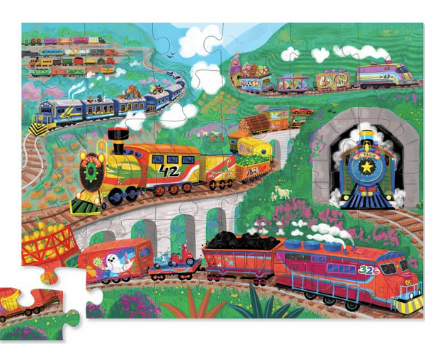 36pc Shaped Box Puzzle/All Aboard