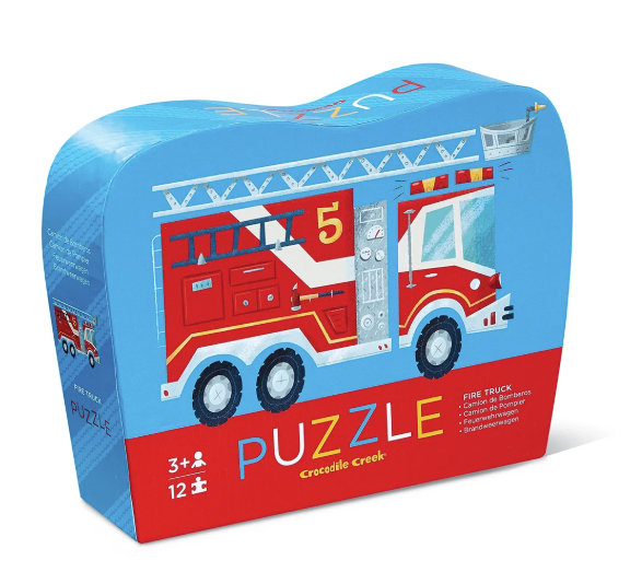 12pc Shaped Box Mini Puzzle/Fire Truck
