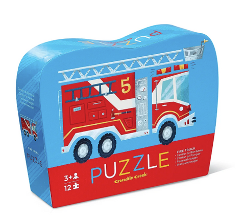 12pc Shaped Box Mini Puzzle/Fire Truck
