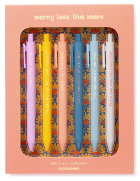 Worry Less, Live More Pen Set